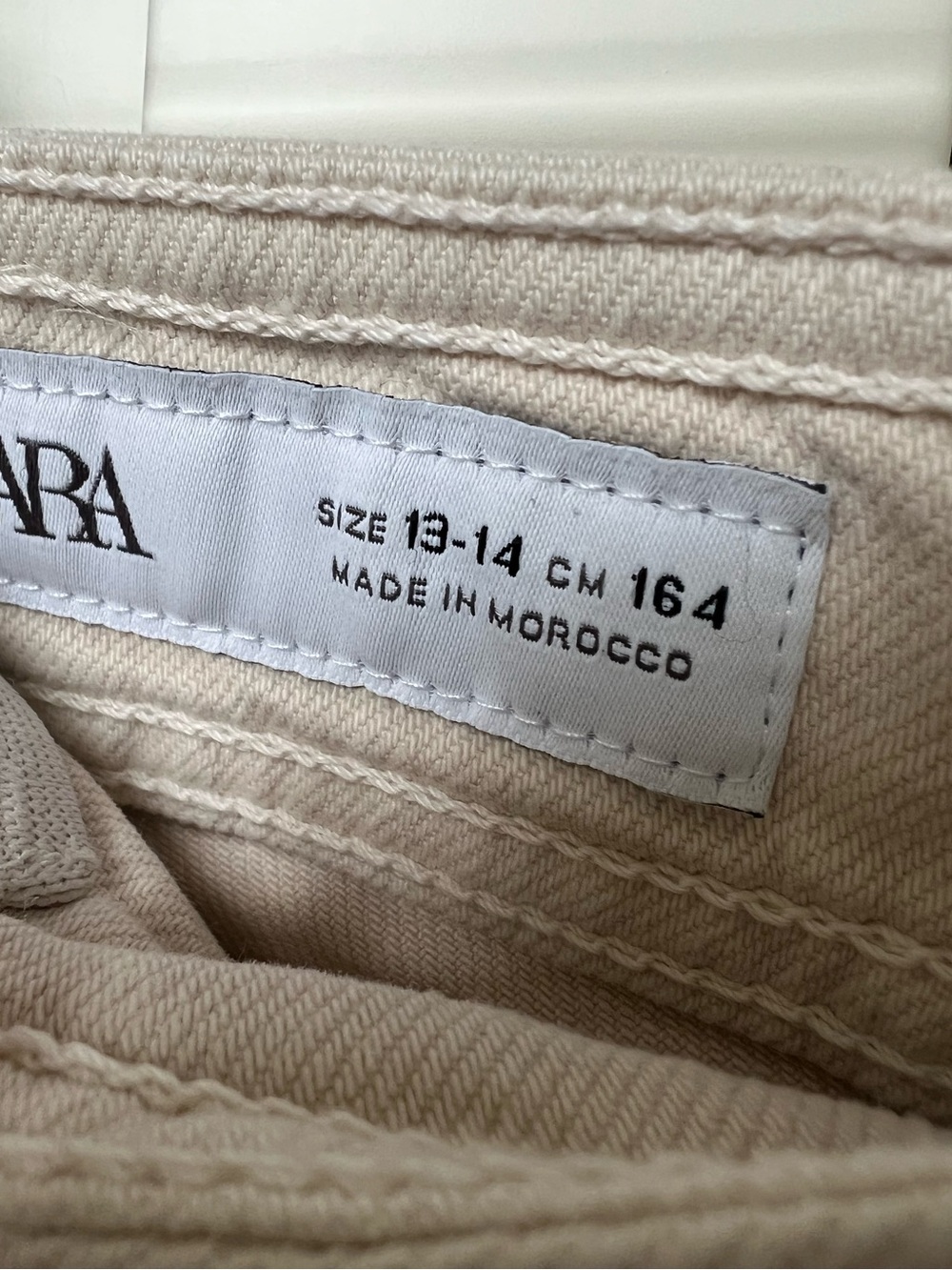 Zara flare denim - cream - girls 13/14 - Picture 2 of 6